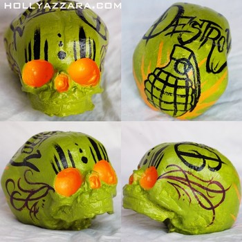 Holly Azzara - Green Fetus Skull